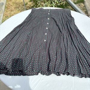 Multicolor Maxi Long Skirt Plus Preferred Size 2X Button Up Elastic Waist